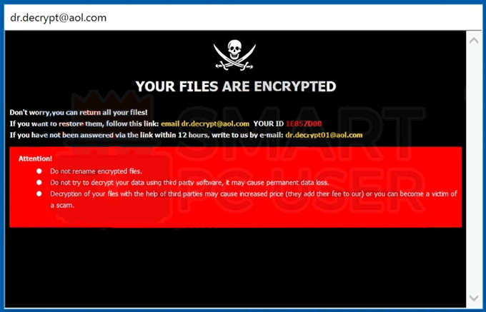 Uninstall Dr Ransomware
