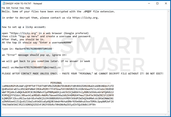 Uninstall LickyAgent Ransomware