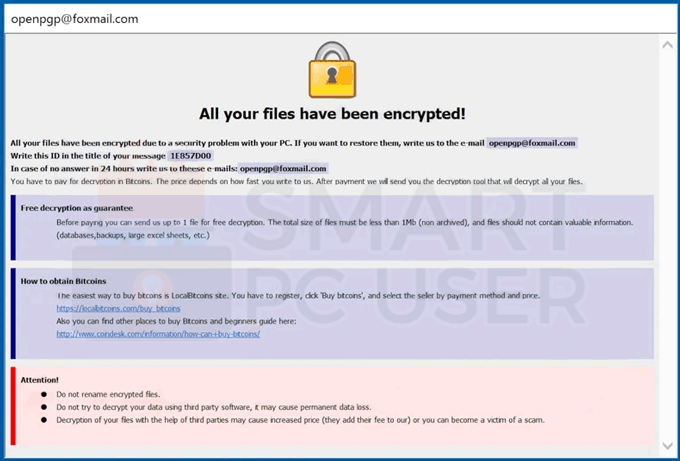 Delete PGP Ransomware