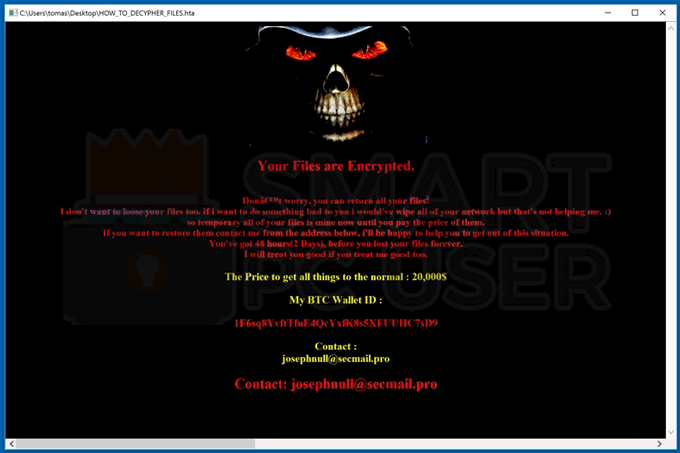 Remove Josephnull Ransomware