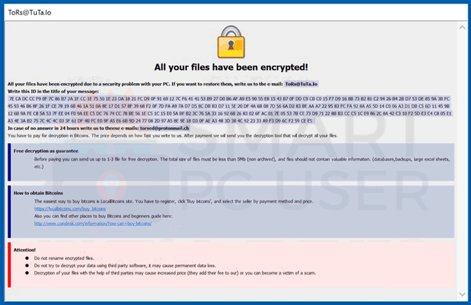 Delete [TorS@Tuta.Io] Ransomware 