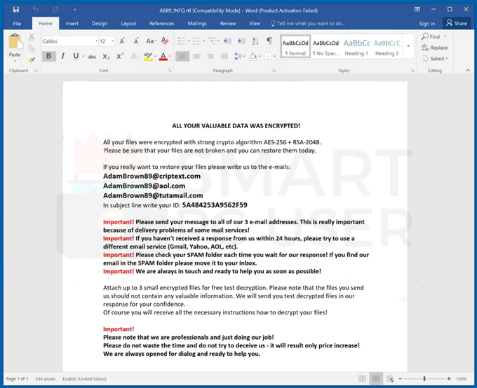 Remove AB89 Ransomware