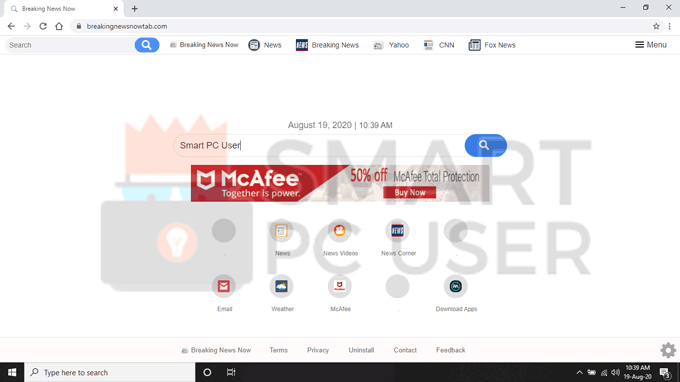 Remove Breaking News Now Browser Hijacker