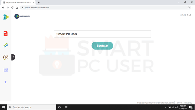 Uninstall Movies Searcher Browser Hijacker