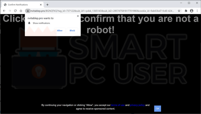 Remove Nvitablep.pro Pop-up