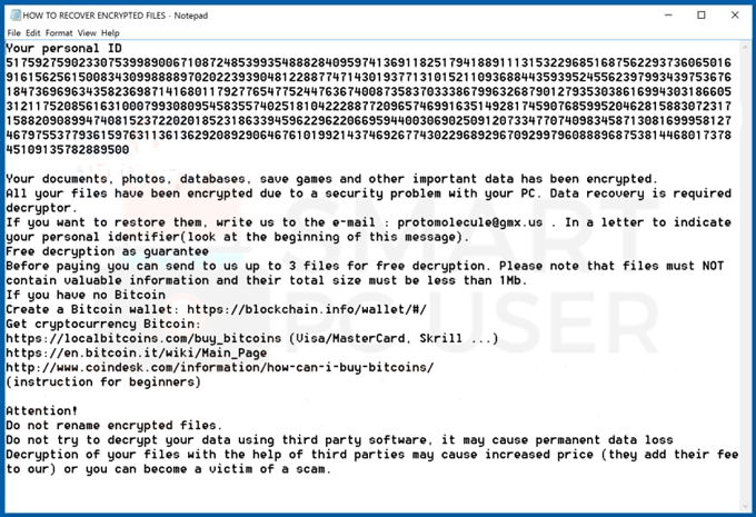 Uninstall Protonmolecule Ransomware