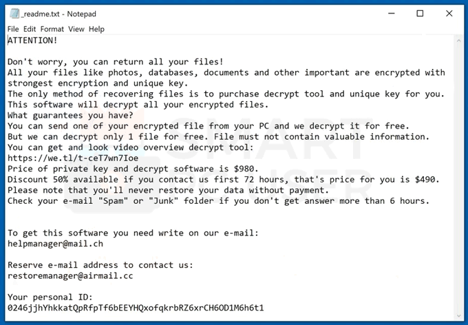 Uninstall Vari Ransomware