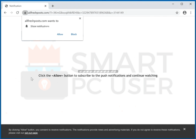 Remove Allfreshposts.com Pop-up Notifications